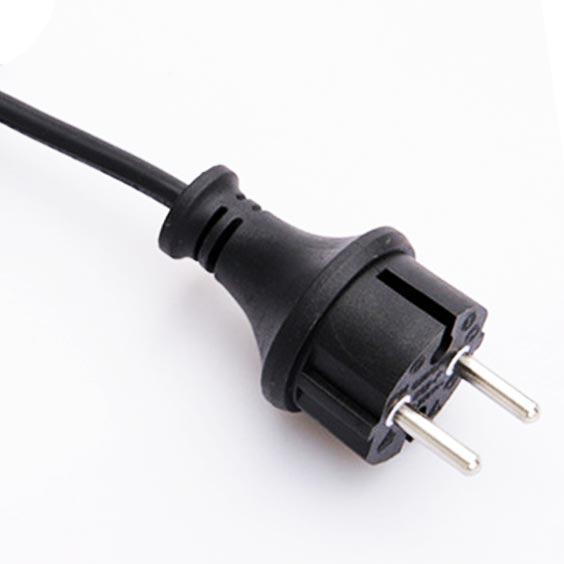 Europe Power Cord 16A Straight 2 Wire CEE7/17 IP44 Waterproof Straight Plug EU Germany CE VDE Approved Power Supply Cord