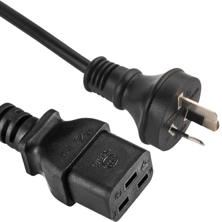 Australia Plug to IEC 60320 C19 Power Cord, AC Power Cable For Servers and PDU with Custom Length / Color,SAA Certified