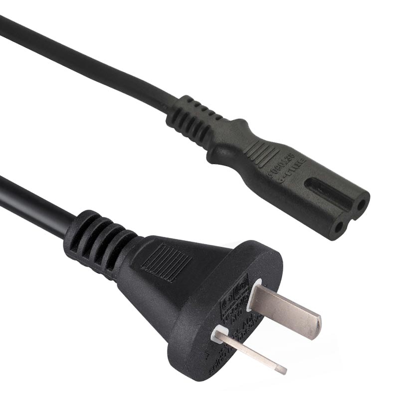 Argentina Plug IEC 60320 C7 Power Cord ,Mains Lead Custom Length / Color , IRAM VDE Approved