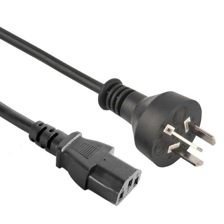 Argentina Plug IEC 60320 C13 Monitor Power Cord (PC Power Cord/Computer Power Cord/AC Power Cable) in Custom Long,Color