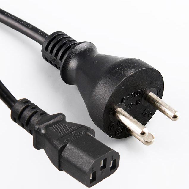Denmark Plug IEC 60320 C13 Monitor Power Cord ( PC Power Cord / Computer Power Cord / AC Power Cable ) in Custom Long , Color