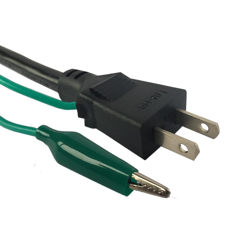 Japan Power Cord 3 Wire Plug With Alligator Clip, JIS 8303 Standard,AC Power Supply Cords, Custom Long,PSE JET Approved