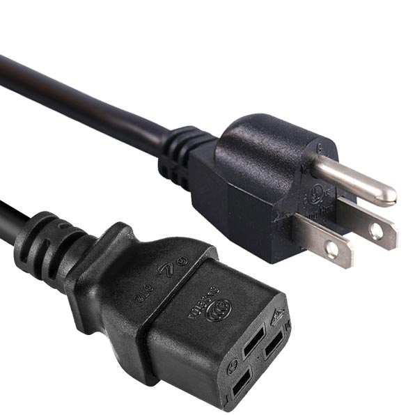 Japan Plug to IEC 60320 C19 Power Cord, AC Power Cable For Servers and PDU with Custom Length / Color, PSE JET Certified