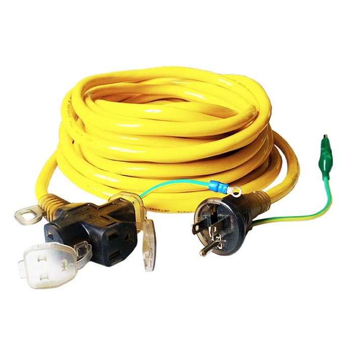 Manufacturer Based Japan Extension Cord Triple Outlet 3-Wire Custom Length, Color PVC Flexible Cable PSE Certified
