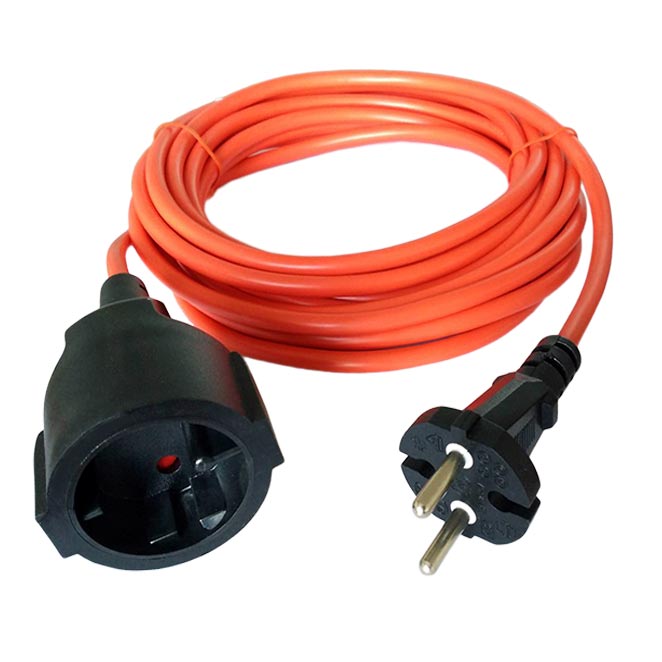 EU Extension Cord European Germany CEE 7/17 2-Wire Ungrounding Male Female Extension Cable Custom Length Color