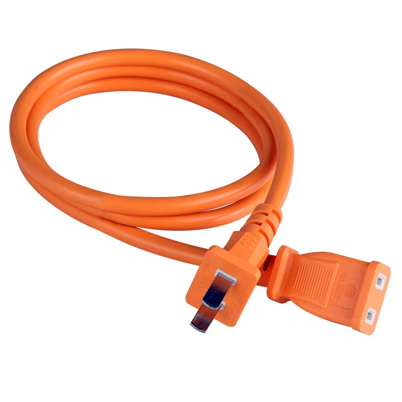Manufacturer Base China Extension Cord Single Outlet 2-Wire Custom Length, Color PVC Flexible Cable CCC 3C Certified