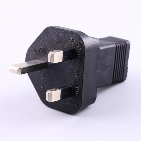 NEMA 5-15R to UK, Ireland, Cyprus, Malta, Malaysia, Singapore, Hong Kong plug, G type Plug Adapter