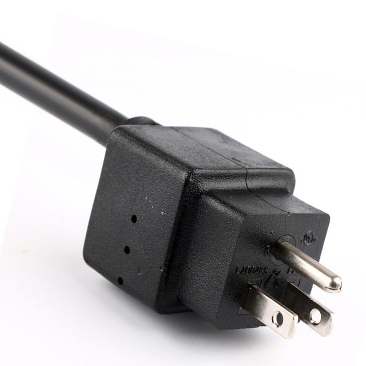 Power Cord NEMA 5-15 Overload Protection Plug AC Power Cable Custom Length / Color,UL Listed