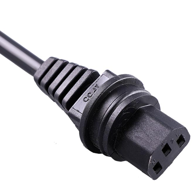 IEC 60320 C13 Power Cords Waterproof Outdoor IP55 Receptacle Custom Length / Color AC Power Cable