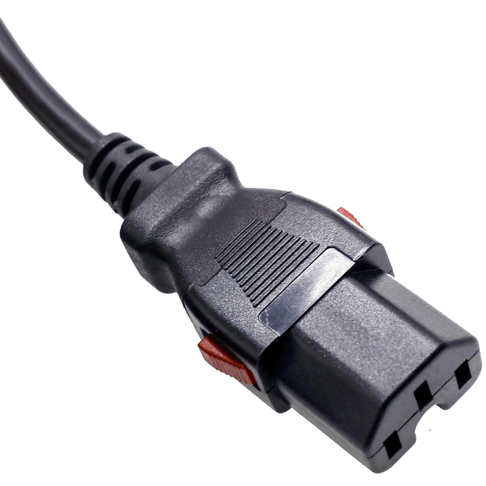 IEC 60320 C15 Power Cords Self Locking IEC-Lock Receptacle Custom Length / Color Mains Power Cable