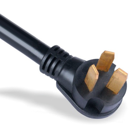 Manufacturer Base 2-pole 3-wire Power Supply Cord 50 Amp NEMA 10-50P Custom Length Cord, UL Listed