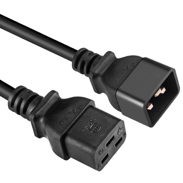 IEC 60320 C20 to IEC 320 C19 Power Cord For Servers and PDU with Custon Length , Color